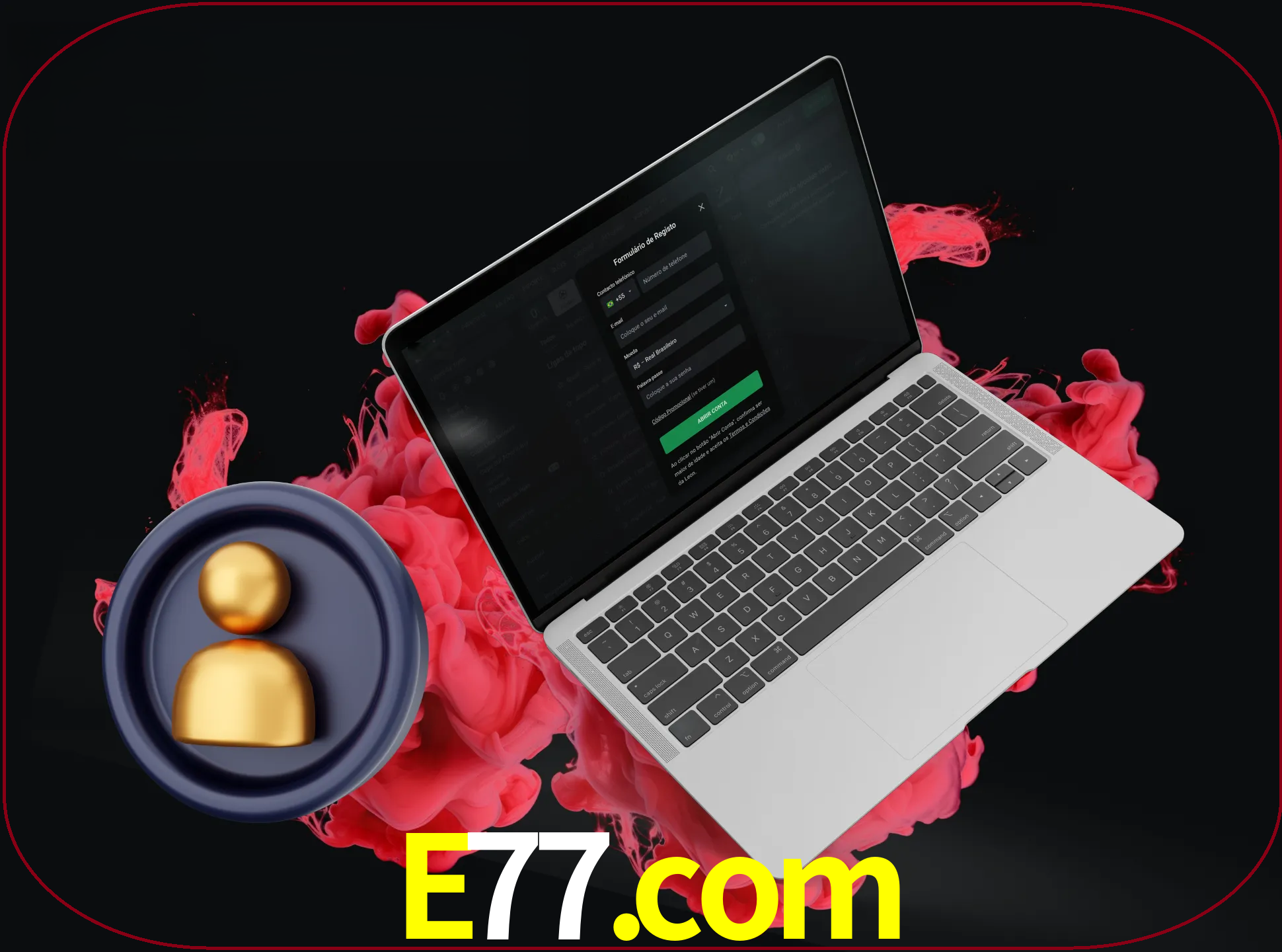 No cabeçalho do site e77, clique no botão que o levará a um formulário especial onde terá de introduzir as suas informações actuais.