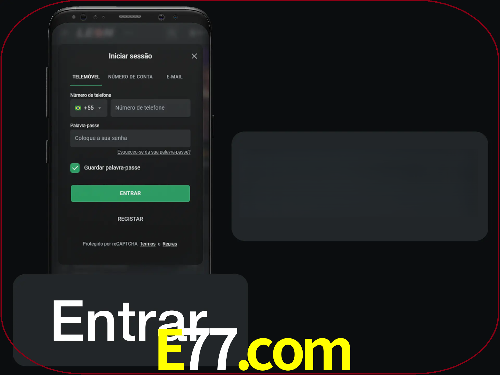 Faça o login para começar a apostar e jogar no cassino.