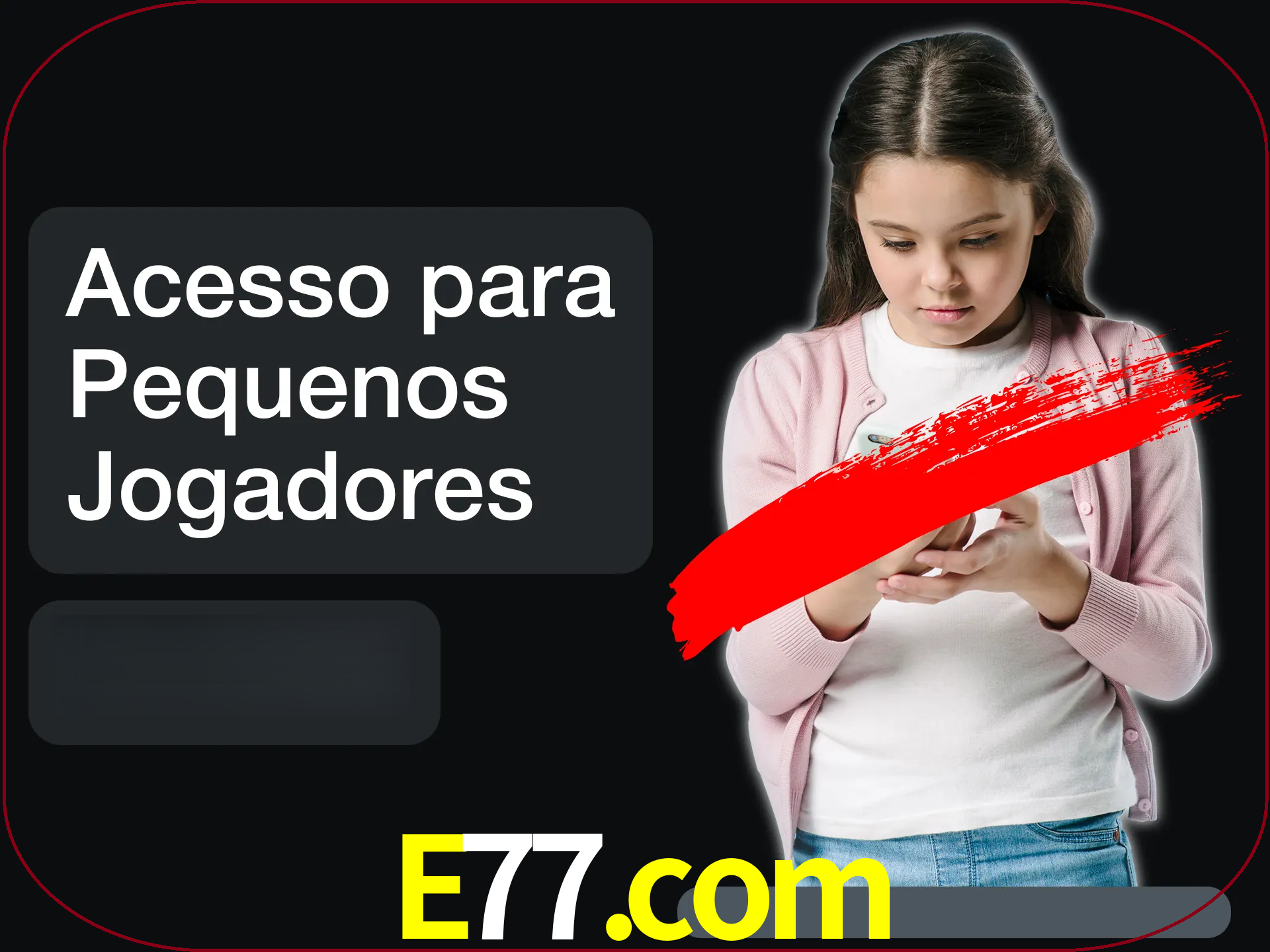As crianças não podem jogar jogos de cassino.
