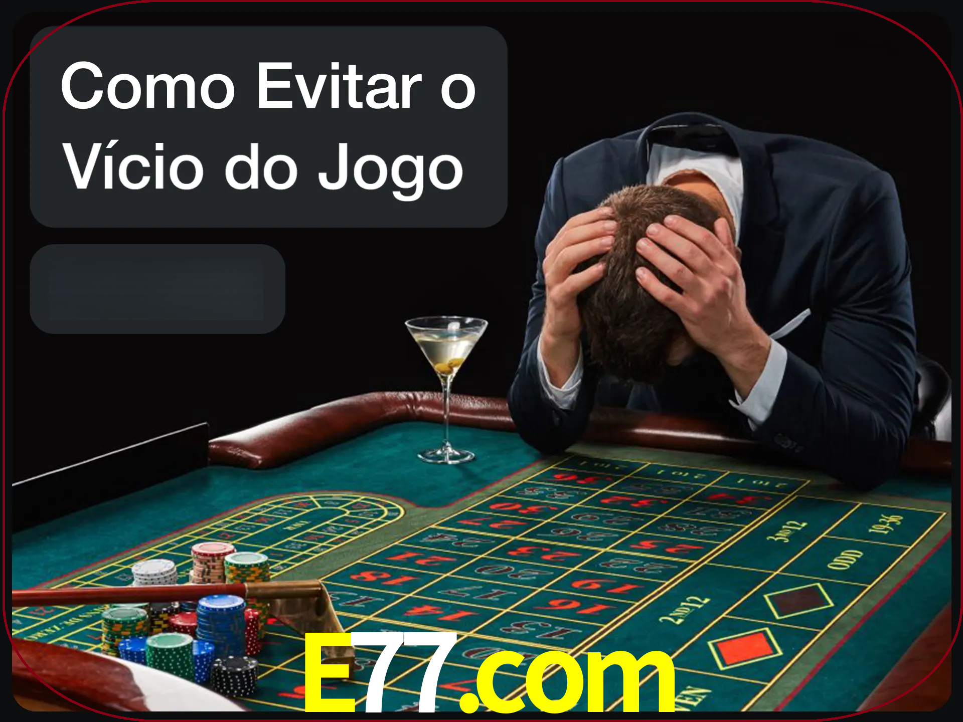 Você é responsável por cada uma de suas apostas.